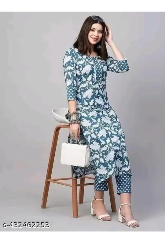 Kurti Set with Bottom Wear 2 Piece H69