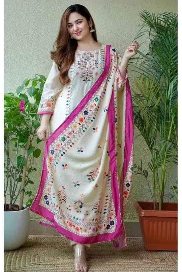 Kurti Set with Dupatta & Bottom Wear 3 Piece Z58