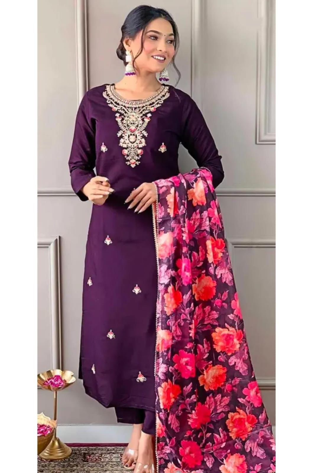 Kurti Set with Dupatta & Bottom Wear 3 Piece Z59