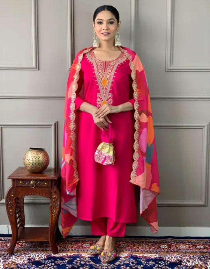 Kurti Set with Dupatta & Bottom Wear 3 Piece Z62