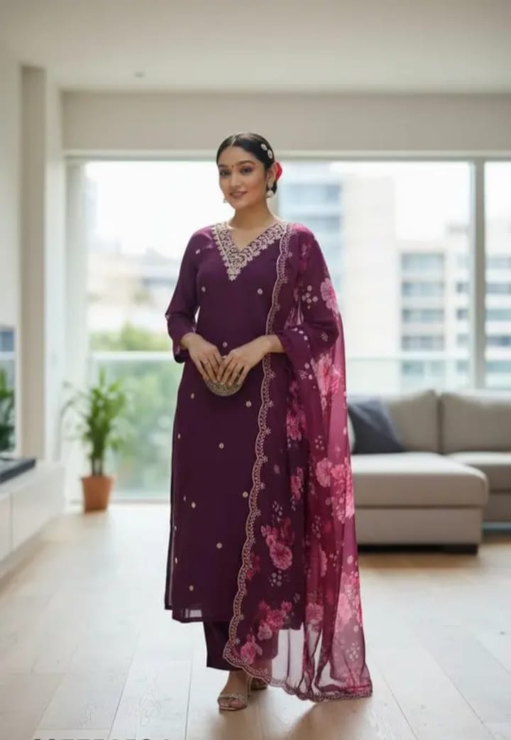 Kurti Set with Dupatta & Bottom Wear 3 Piece Z64