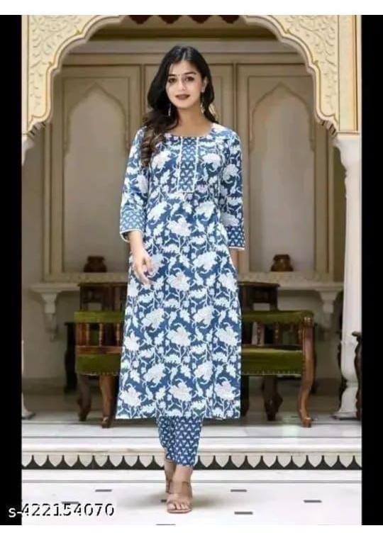 Kurti Set with Bottom Wear 2 Piece H69