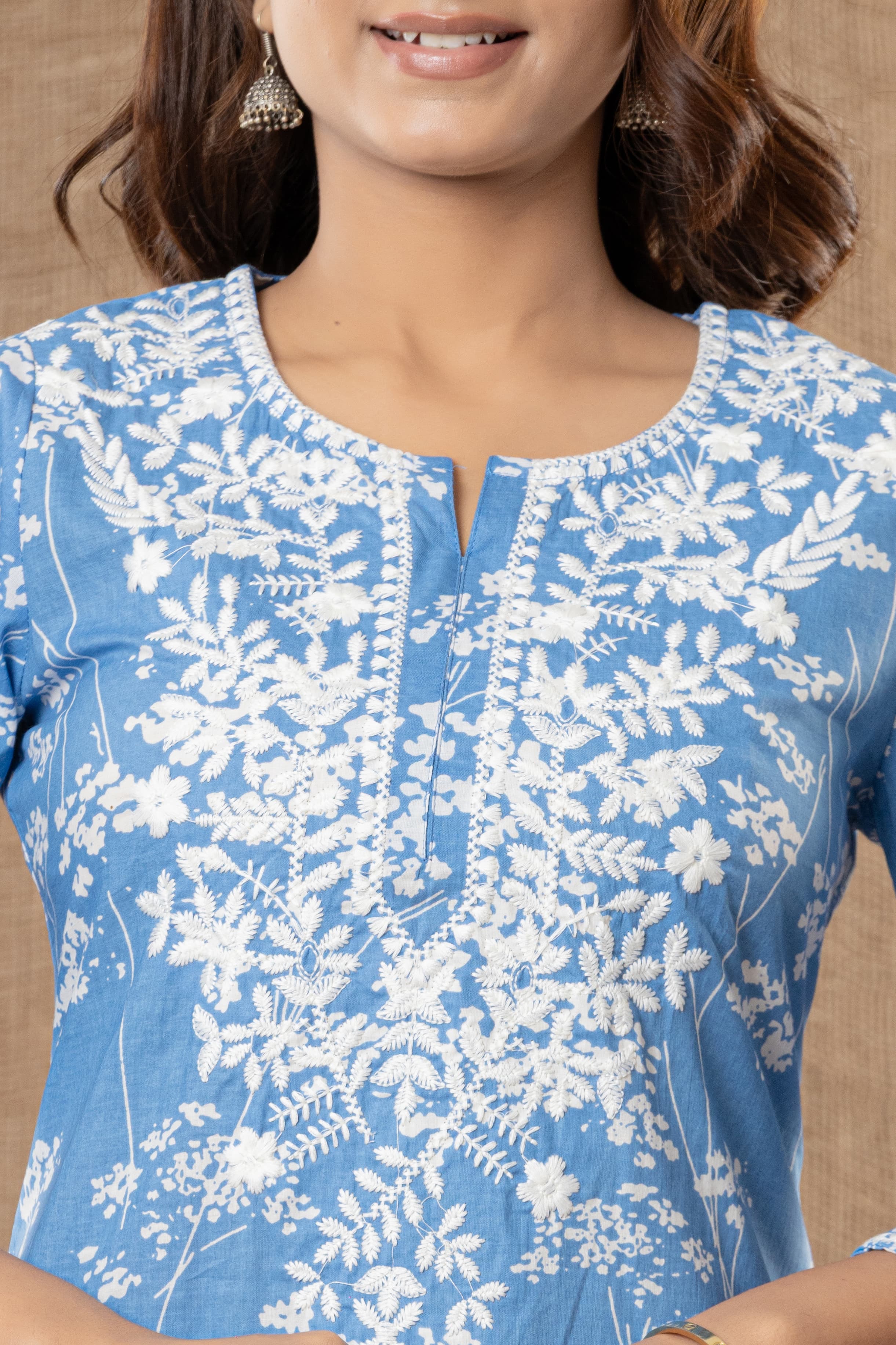 Kurti Set (3D design) with Bottom Wear 2 Piece H86