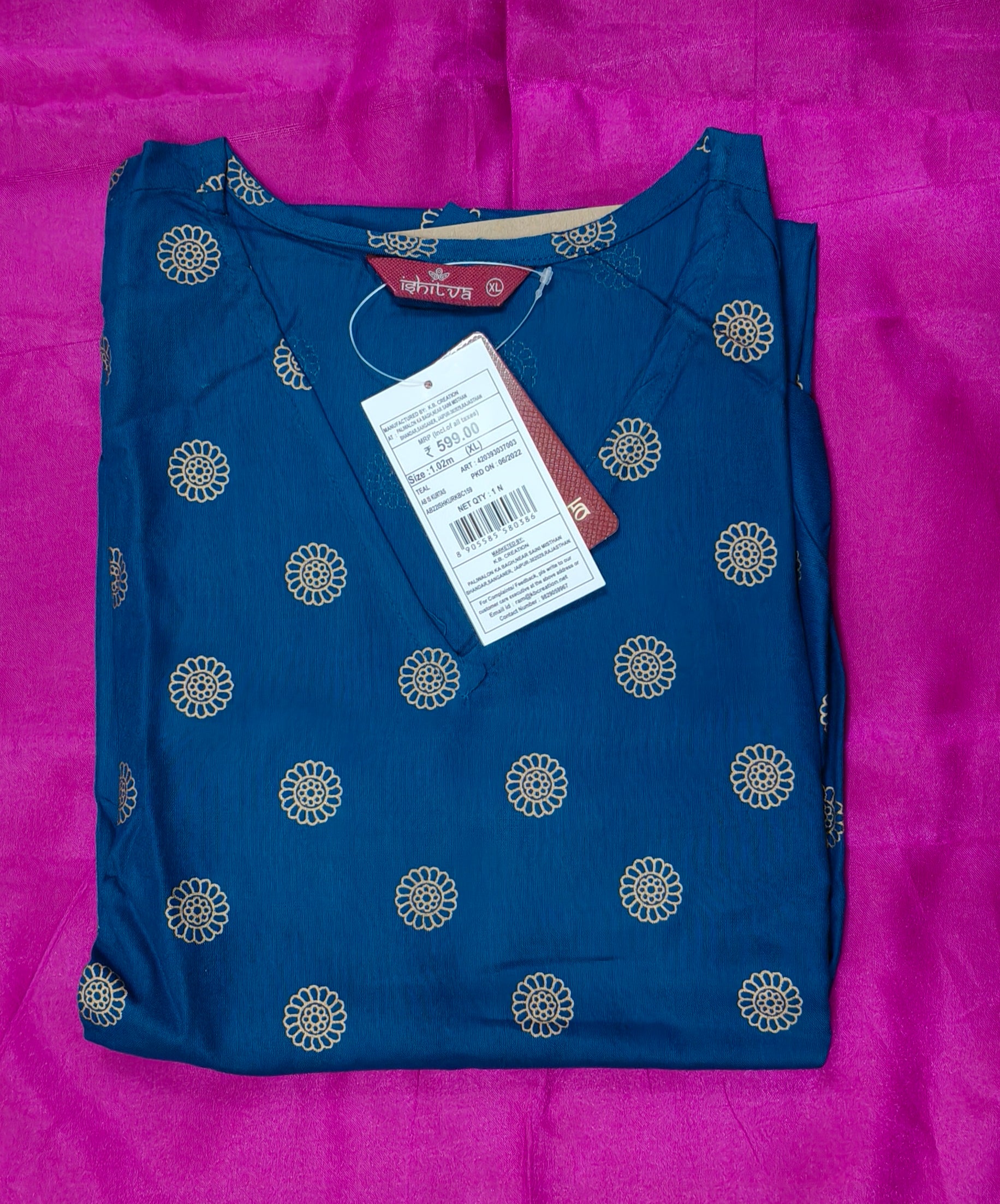KURTI HEAVY COTTON H159 (1 Piece )