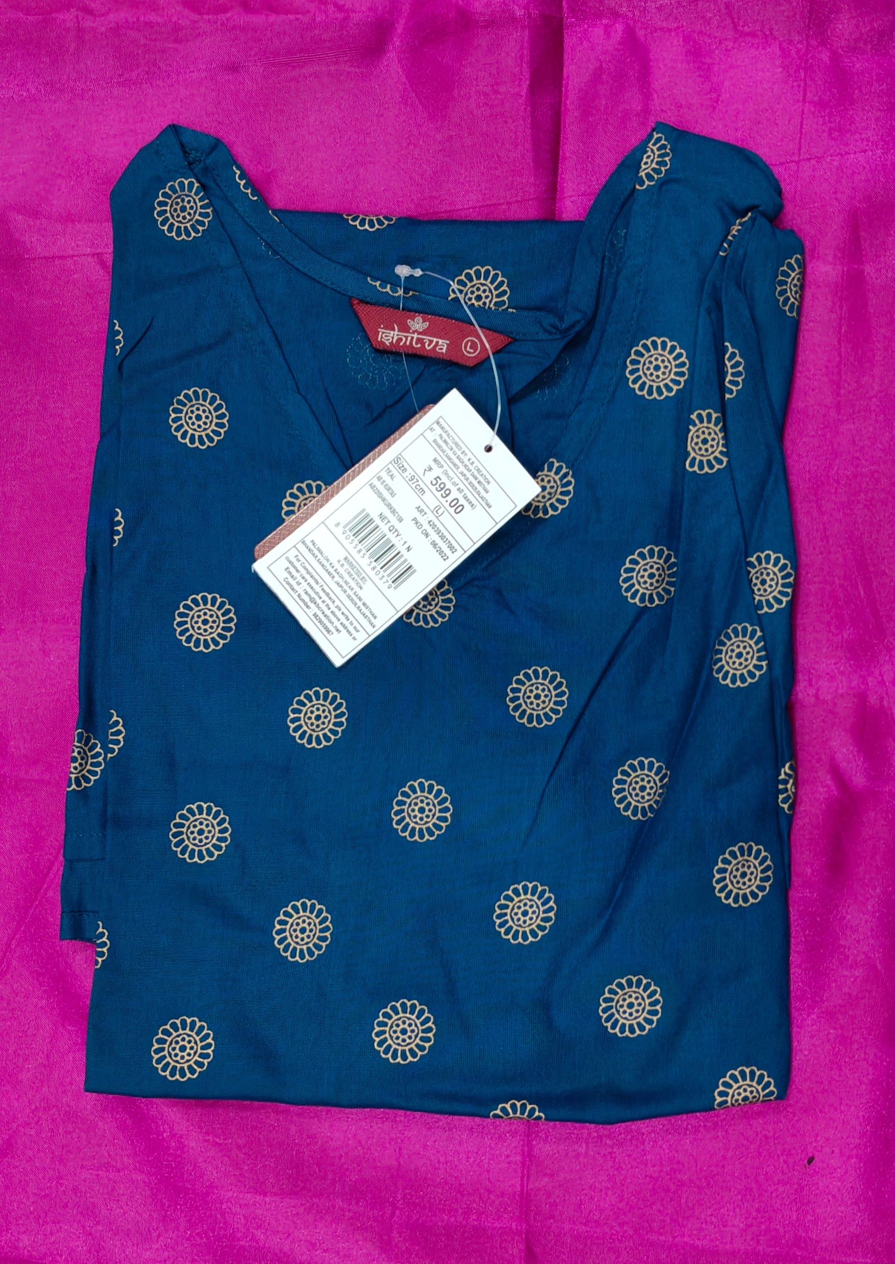 KURTI HEAVY COTTON H166 (1 Piece )